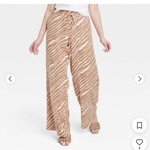 a new day Brown Zebra Print Wide-Leg Pants